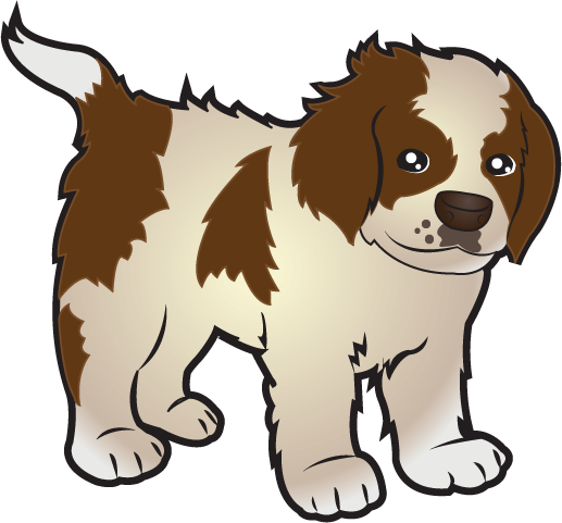 Puppy Pictures Of Cute Cartoon Puppies Clipart Image - St Bernard Puppy Clipart (517x481)