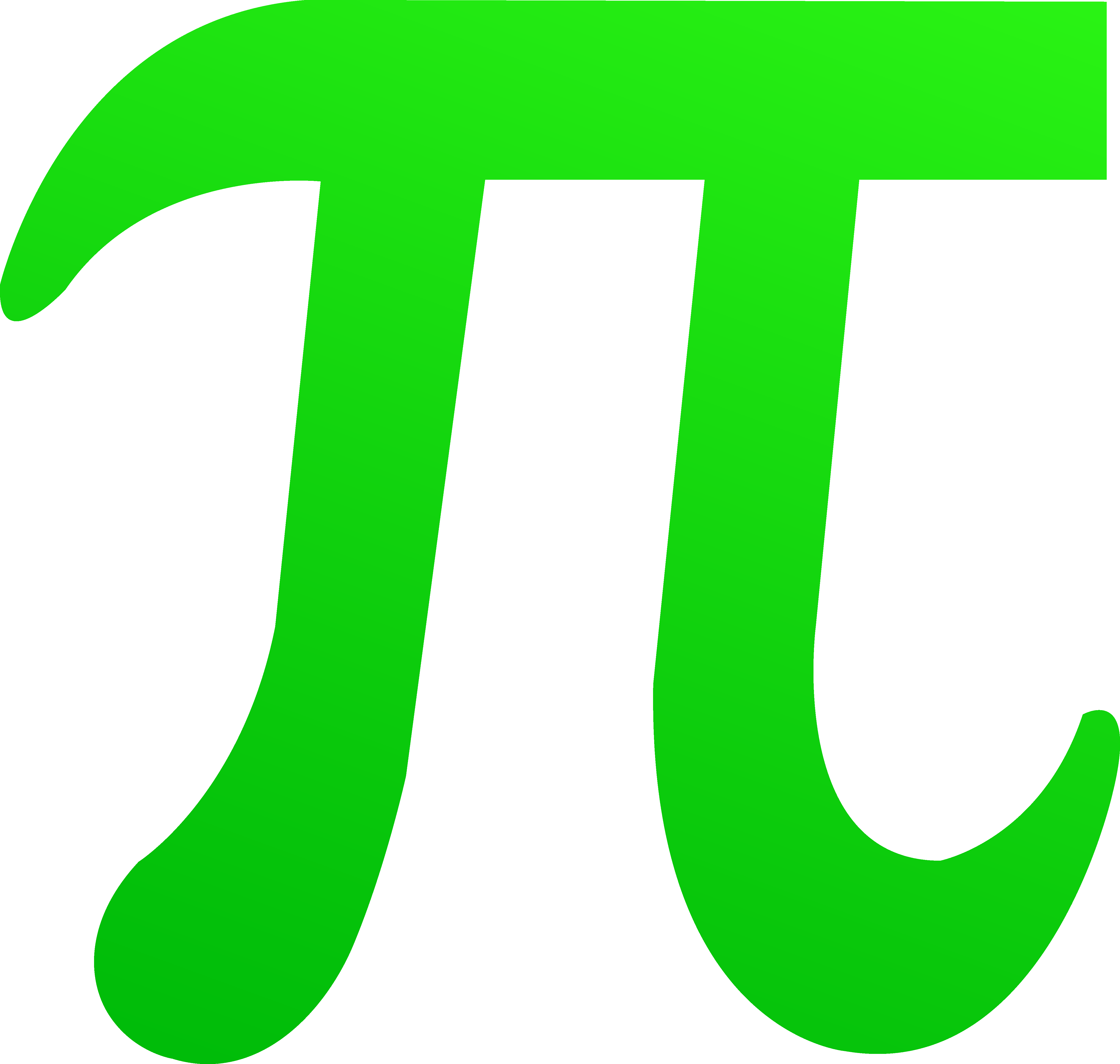 Green Pi Symbol - Mathematical Symbols Clip Art (4977x4730)