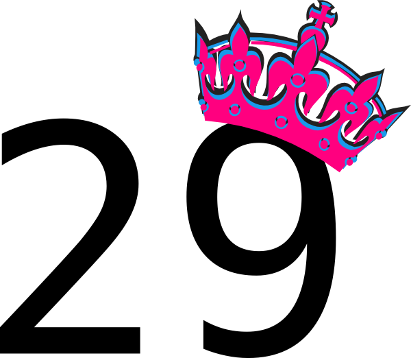 How To Set Use Pink Tilted Tiara And Number 29 Svg - It's My 26th Birthday (600x522)