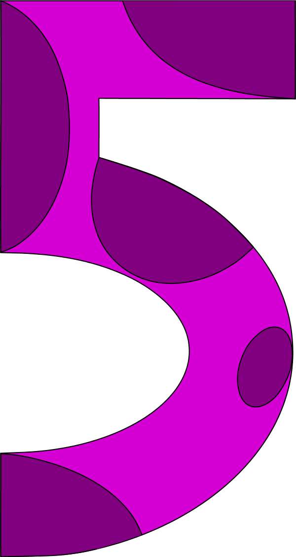 Number 5 Clip Art - 5 Clipart Vector (600x1130)