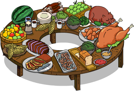 360 Degree Buffet Table - Animated Buffet Table (461x312)