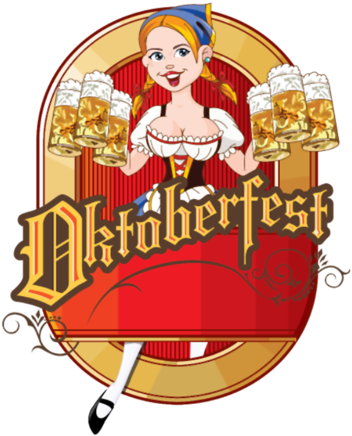 Oktoberfest Cartoon Pin Up Blond German Beer - Pin Up Girl Beer Png (790x691)