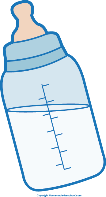 Click To Save Image - Baby Boy Bottle Clipart (346x644)