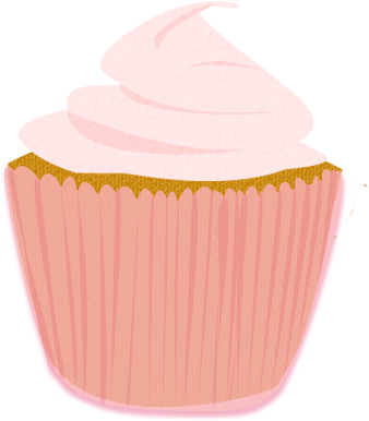 Cupcake Clipart September - Transparent Background Cupcake Clipart (365x405)