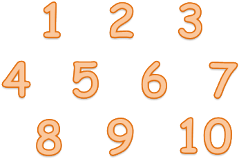 1 To 10 Numbers Png Pic Background - Numbers 1 To 10 (480x270)