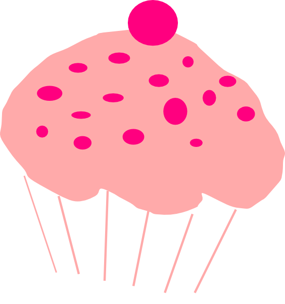 Pink Cupcake Clip Art At Clipart Library - Cupcake Animated (564x600)