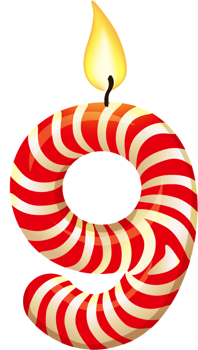 Numbers ‿✿⁀ - Bougie Anniversaire 9 Ans (691x1280)