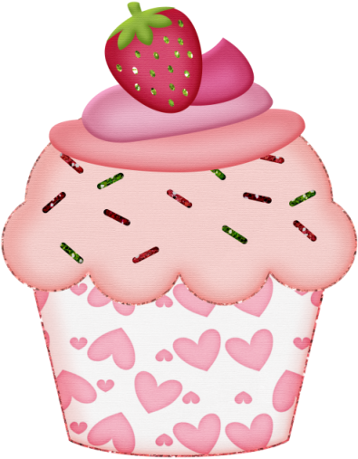 Cupcakes & More Doy - Pink Cupcake Clipart (395x507)