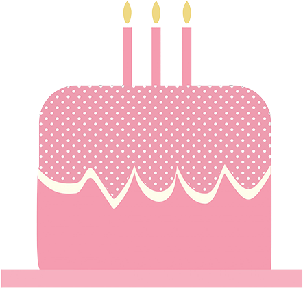 Dessert Clipart Transparent Background - Pink Birthday Cake Clipart (462x455)