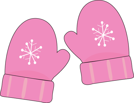 Pink Mittens Clip Art - Mittens Clip Art (520x400)