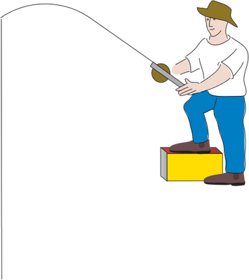 Man Fishing Png - People Fishing Clipart Transparent (355x400)