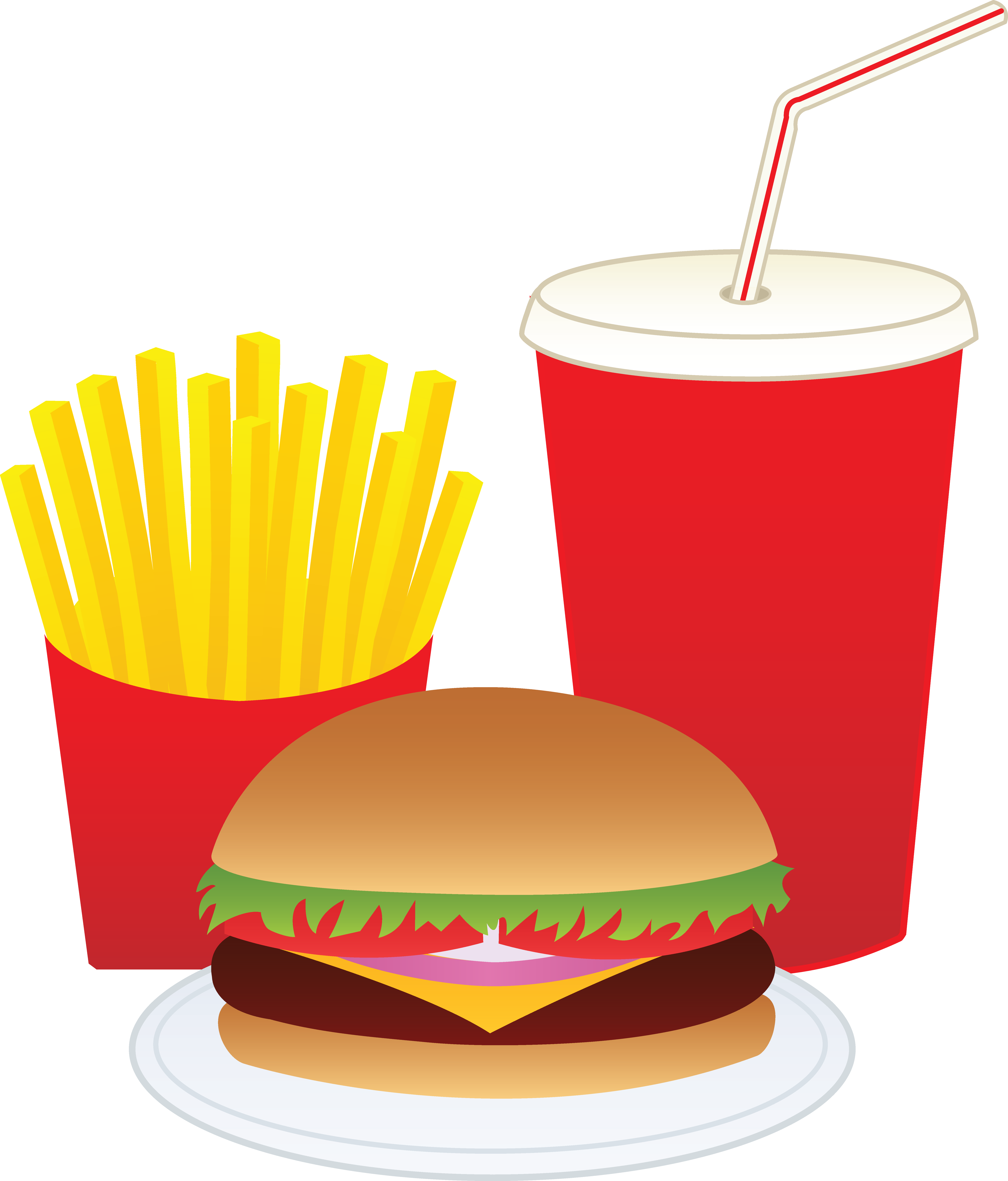 Hamburger Fries And A Drink - Hamburger Fries And Drink (6390x7488)