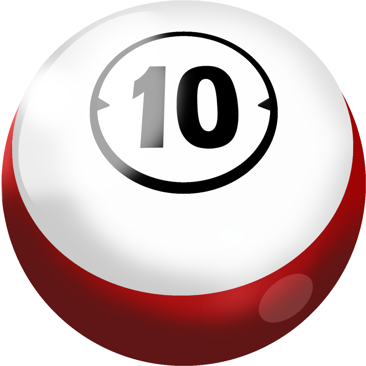 Black And White Numbers - Ten Ckip Art (1280x1280)