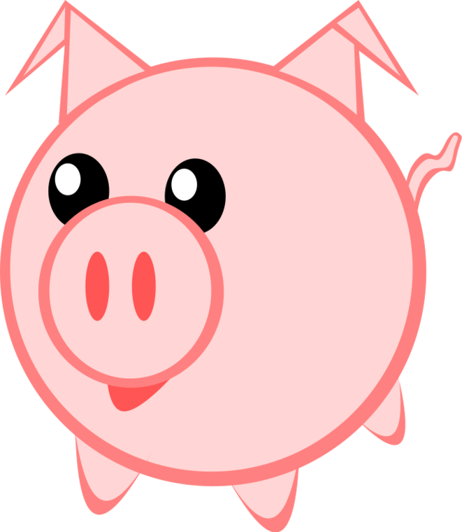 Pig - Cartoon Pig Transparent Background (661x760)