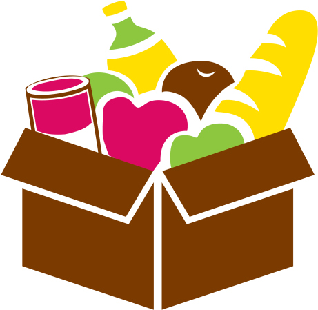 Pin Food Bank Clipart - Box Silhouette (800x618)