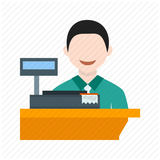 Pin Book Store Clipart - Cashier Icon (512x512)