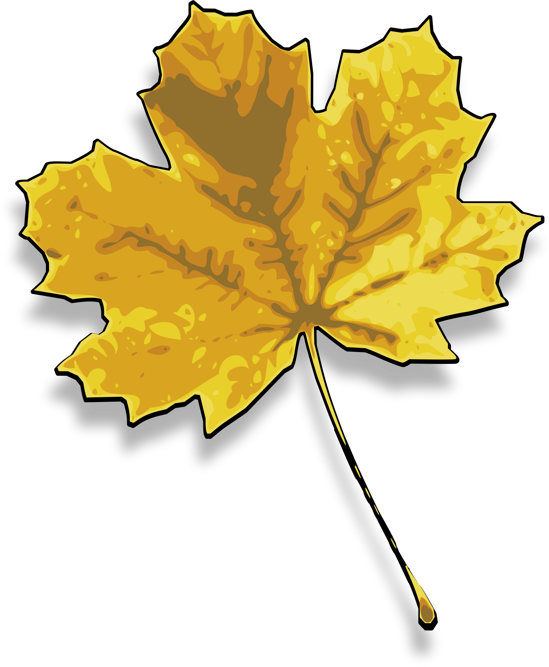 Big Image - Yellow Maple Leaf Clip Art (1847x2245)
