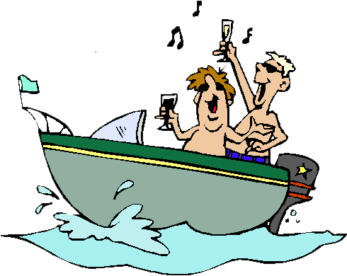 Fishing Boat Clipart Humorous - Party Boat Clip Art (490x390)