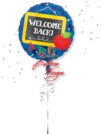 Welcome Back To School - 18" Welcome Back Chalkboard Balloon - Mylar Balloons (417x500)