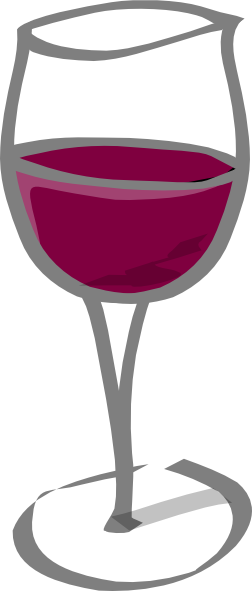Purple Wine Glass Clip Art - Wine Glass Clip Art (252x591)