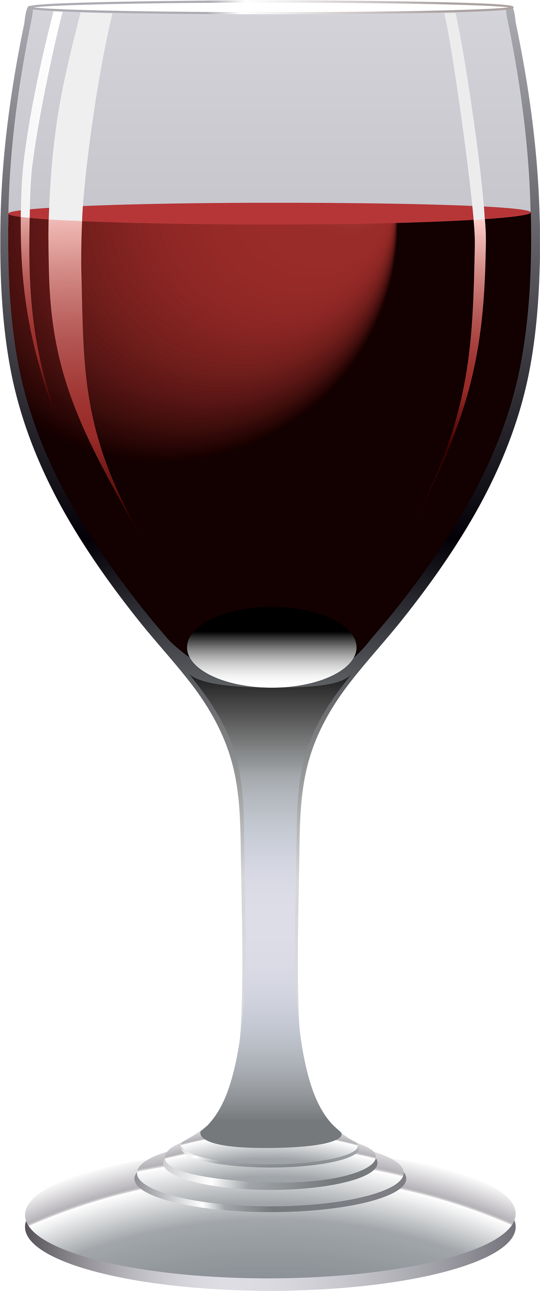 Red Wine Glass Png Clipart Image - Glass Of Red Wine Vector (1883x4500)