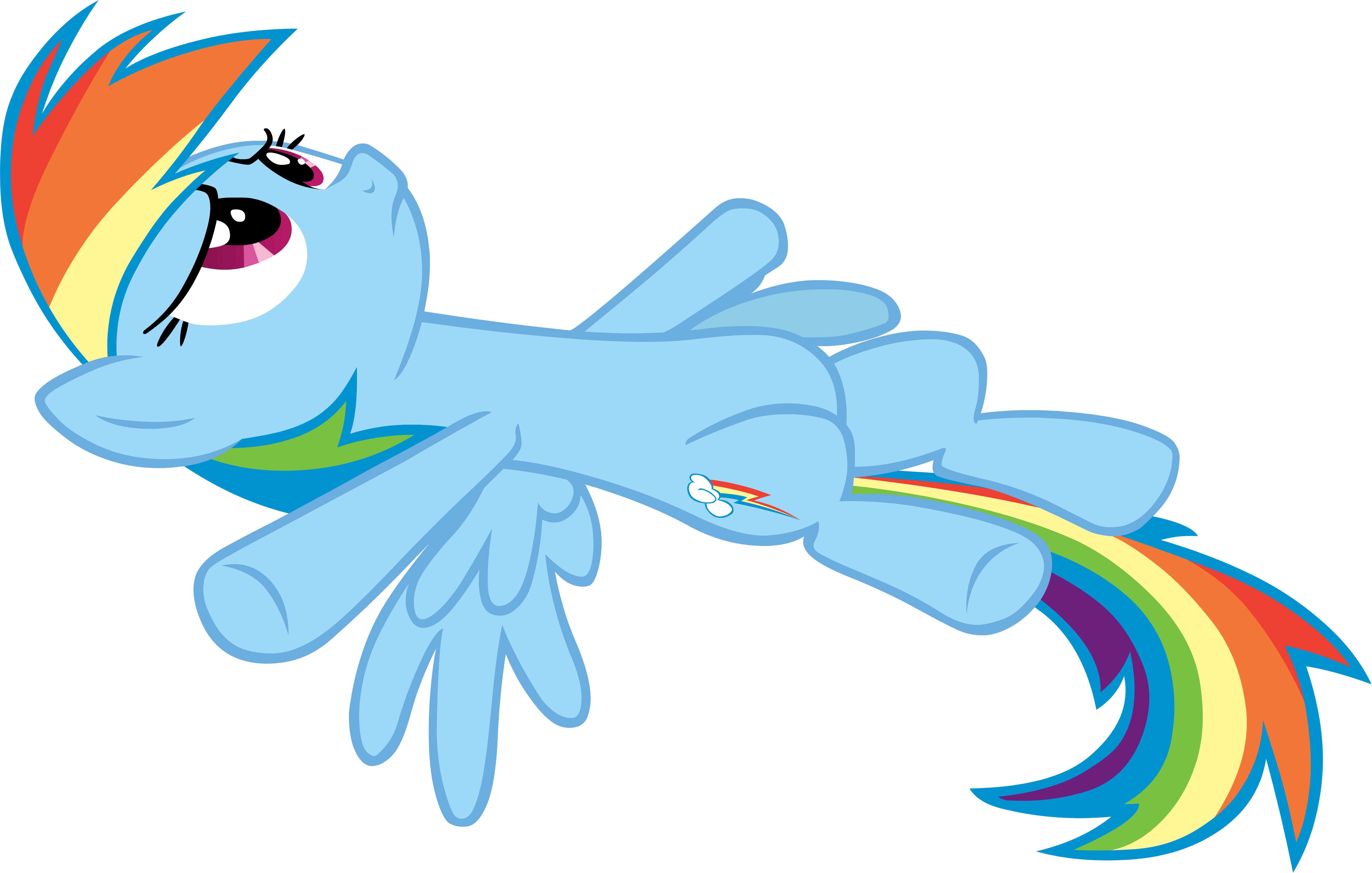 Rainbow Dash Lying Vector By Scrimpeh Rainbow Dash - My Little Pony: Friendship Is Magic (5761x3665)