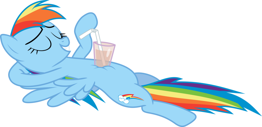 Chillin Rainbow Dash By Uxyd - My Little Pony Rainbow Dash Sitting (900x437)