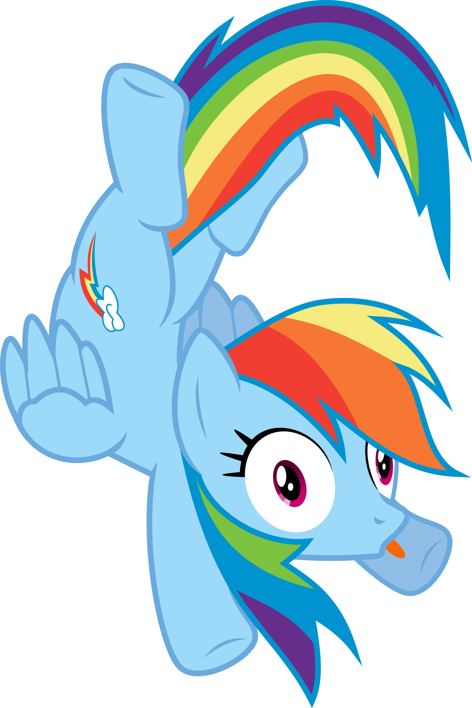 Rainbow Dash Falls By Aqua-pony - Rainbow Dash Falling Vector (1600x2401)