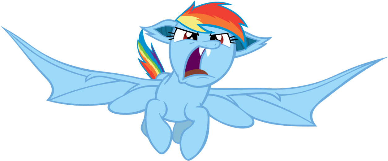 Rainbow Dash Rarity Applejack Pony Bat Mammal Cartoon - Mlp Vampire Bat Rainbow Dash (1255x636)