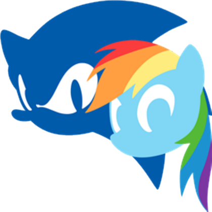 Sonic And Rainbow Dash Symbols - Rainbow Dash As Sonic (420x420)