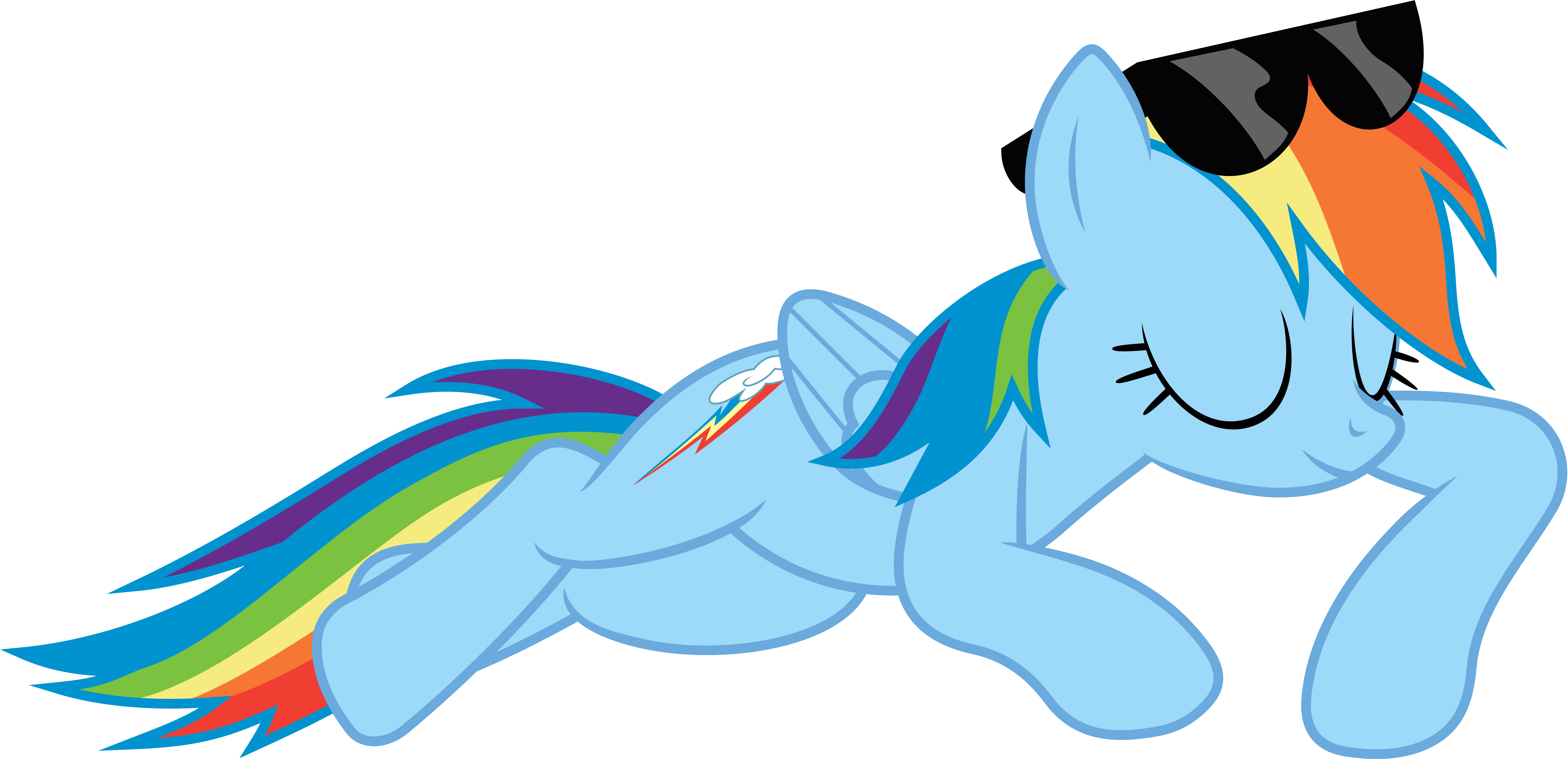 Rainbow Dash Lying Down By 90sigma - My Little Pony Lying Down (7890x3820)