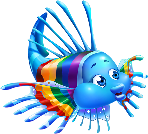 I Asked My Rainbow Fish Finfriend - Fin Fun Ranbow Reef Mermaid Tail (600x569)