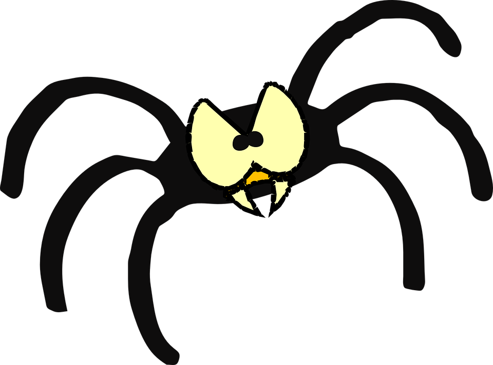 Angry Cartoon Eyes 9, Buy Clip Art - Scary Spider Clipart (960x712)