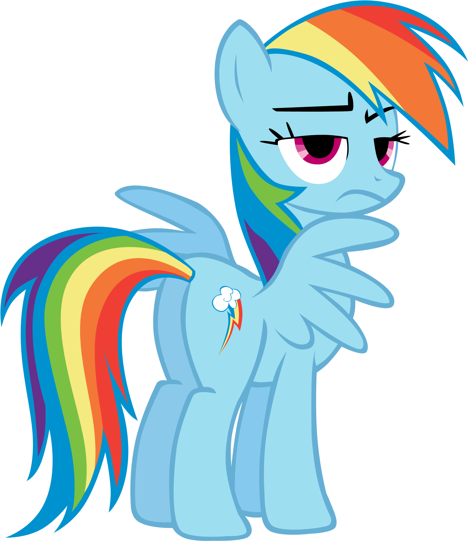 Rainbow Dash Unimpressed By Sierraex Rainbow Dash Unimpressed - Mlp Rainbow Dash Diaper (1926x2136)