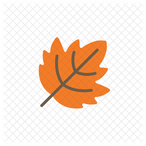 Autumn, Flat, Leaf, Leaves, Orange, Fall Icon - Fall Icon (512x512)