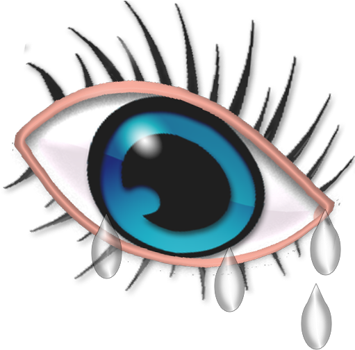 Crying Eyes Clipart - Eye Crying Png (512x512)