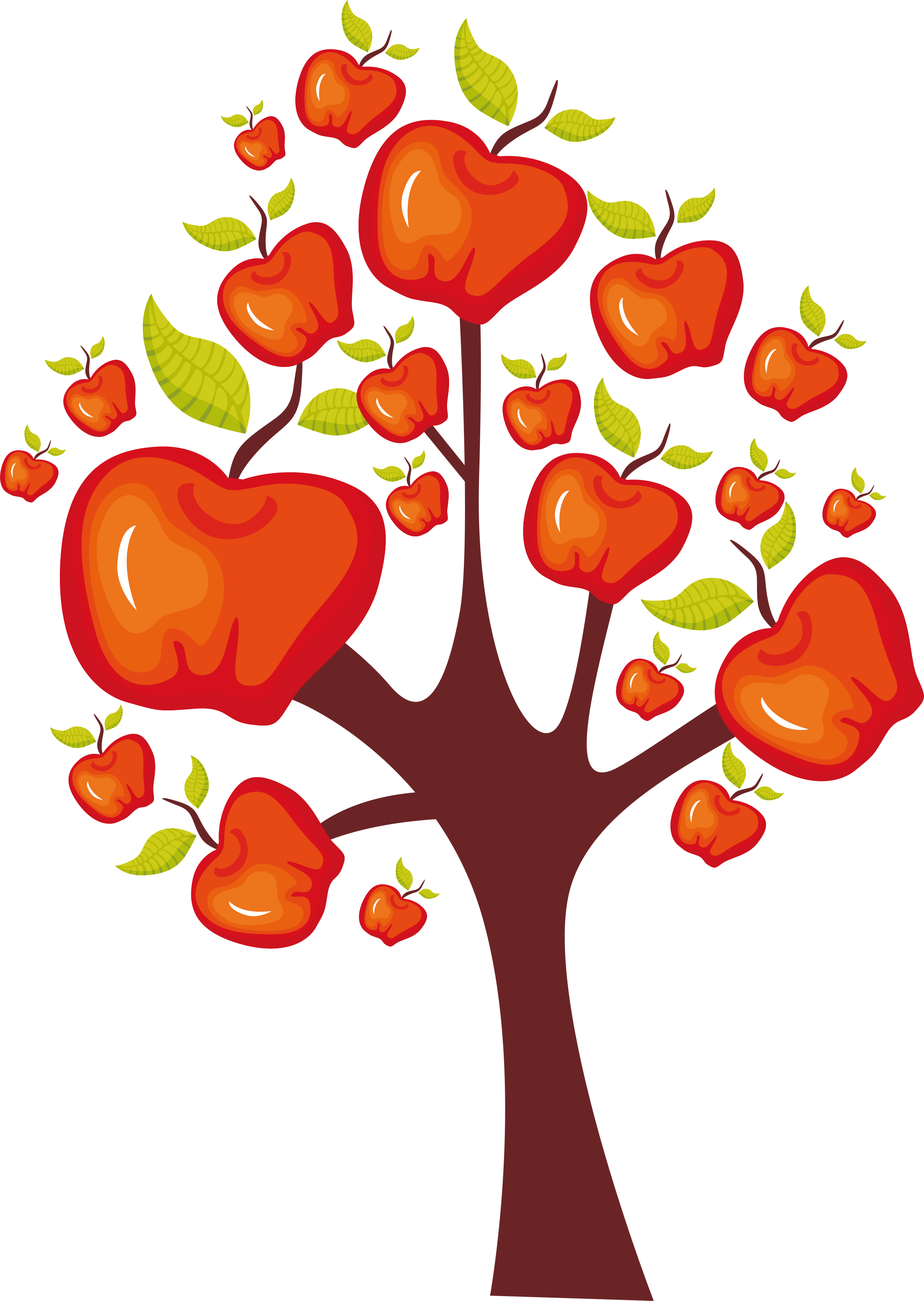 Business Intelligence Tree Clip Art - Floral Flower Wall Sticker 200 (2438x3432)