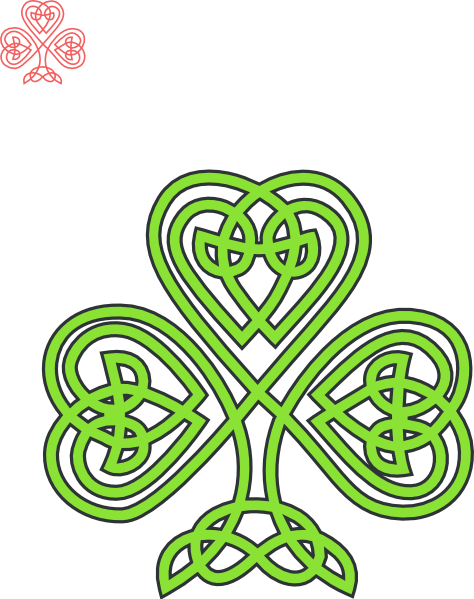 Celtic Shamrock Clip Art - Celtic Shamrock Throw Blanket (474x599)