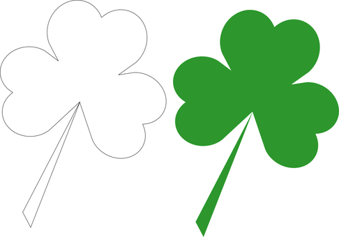 Green Shamrock March Luck Day Clover Shamr - Free Vector Shamrock (486x340)