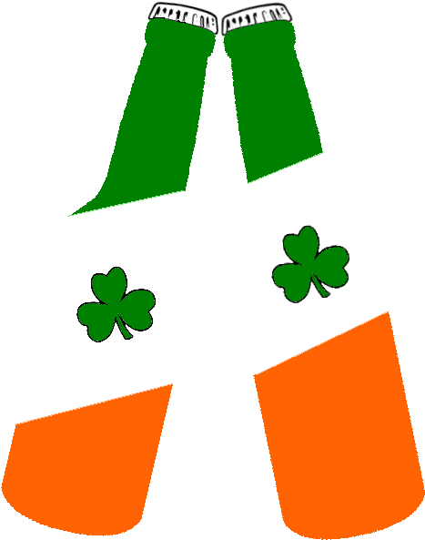 Ireland Clipart Small - Irish Flag With Beer (502x617)