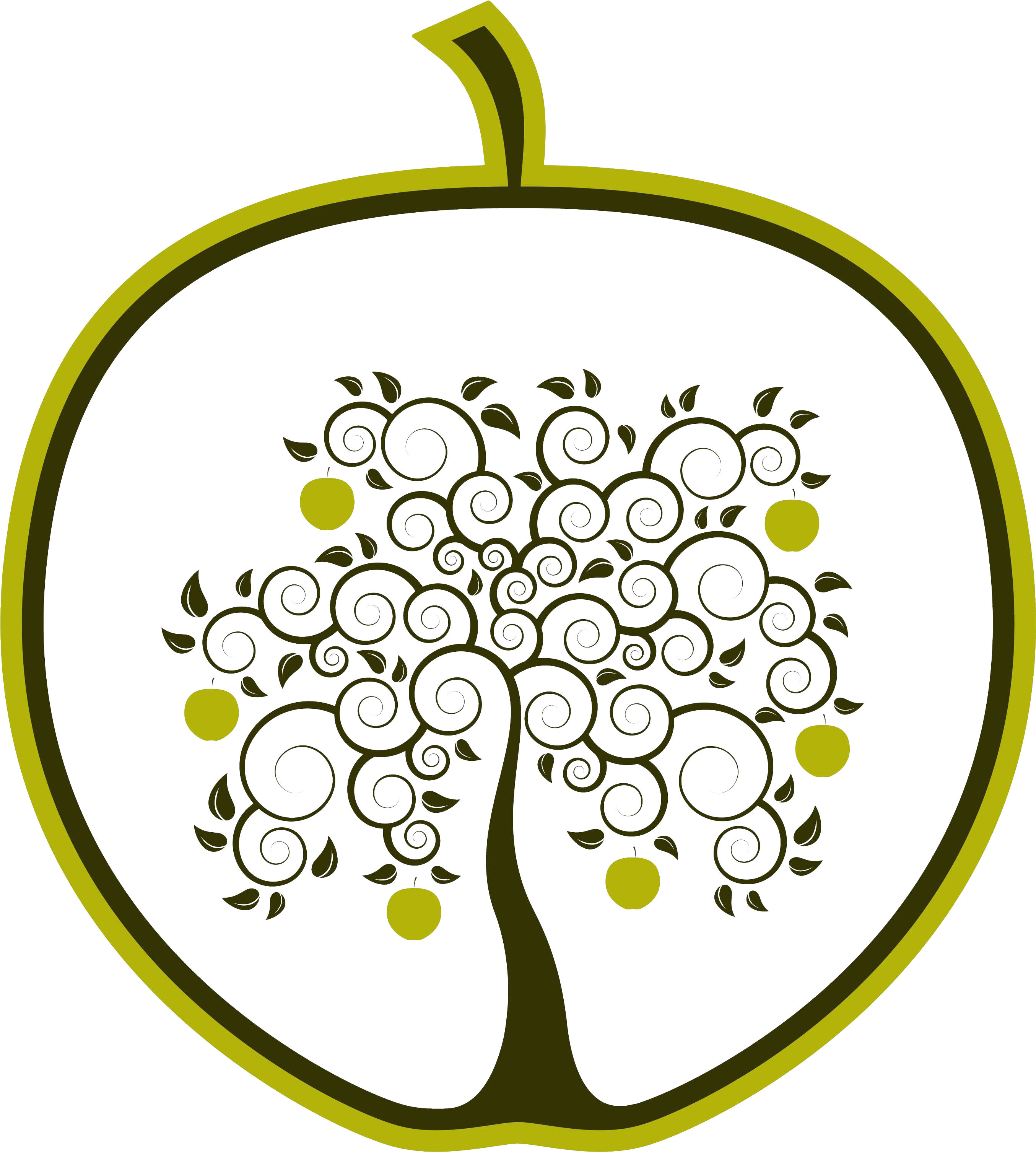 Apple Tree Clipart - Flowering Tree And Goatling Queen Duvet (2986x3277)
