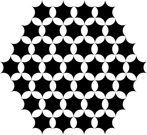 Round Hexagon Clover - Circle (512x469)