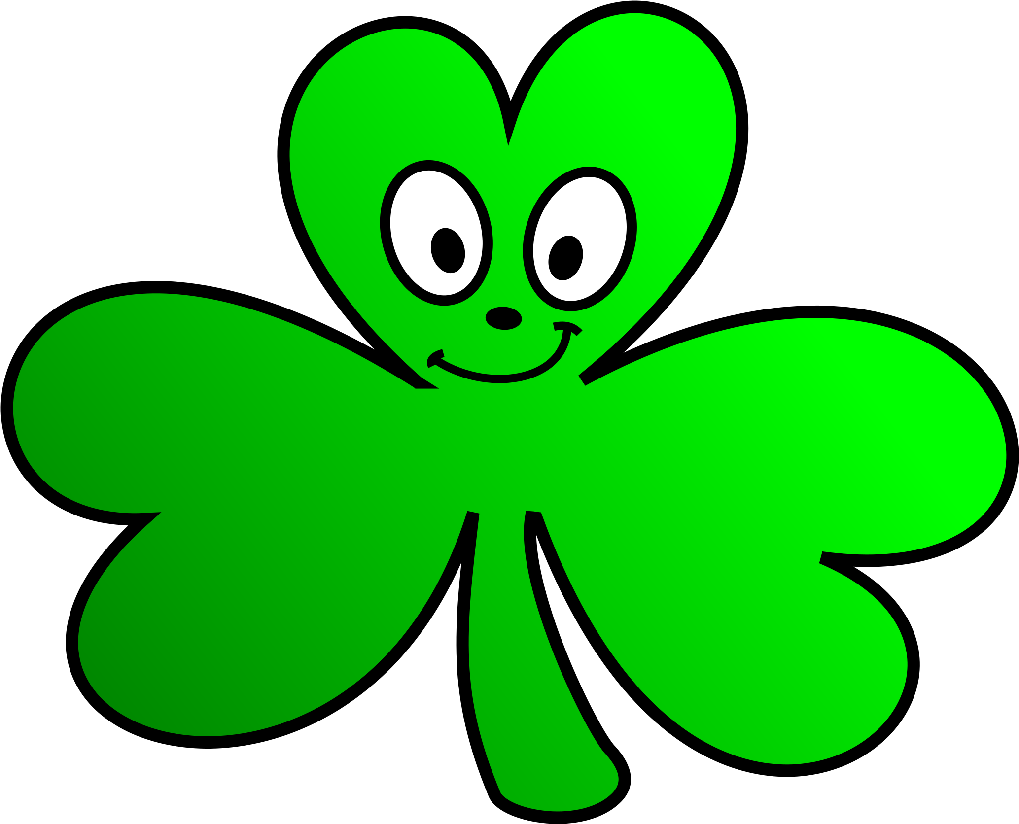 Big Image - Irish Shamrock Clip Art (2400x2005)