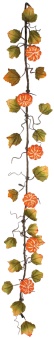 Kürbisgirlande Rund Orange Bunt 160cm, Ø 8cm - Brochette (350x350)