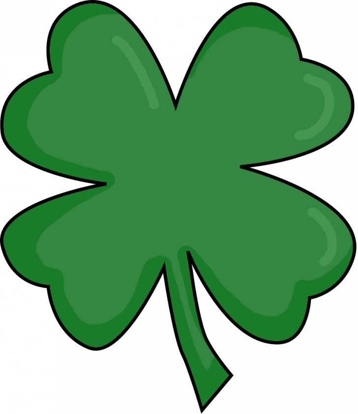 Leaf Clover Four Clipart Clipartfest Clipartix Pictures - 4 Leaf Clover Clip Art (728x840)