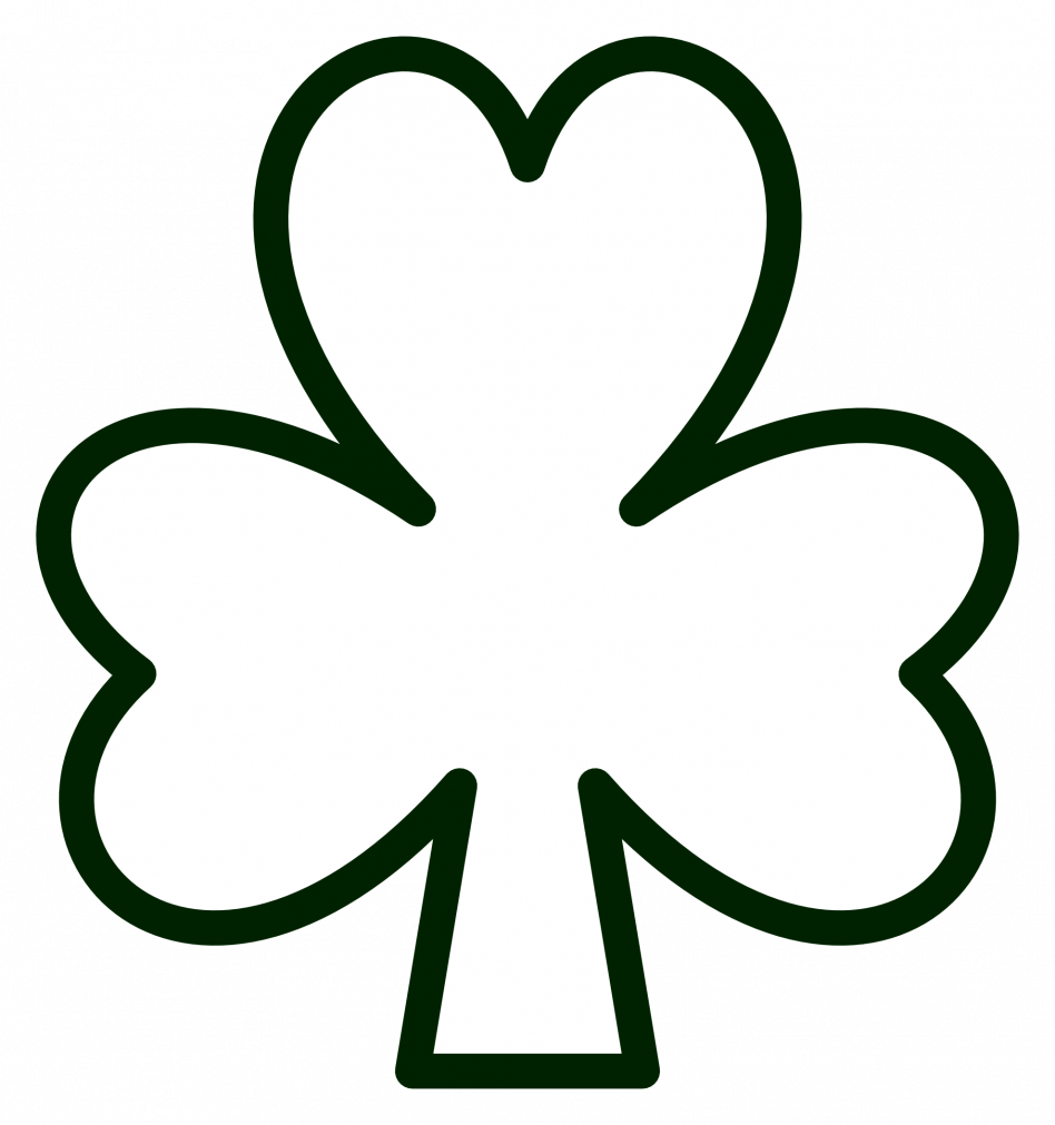 Shamrock Clip Art Library Shamrock And Leprechaun Pictures - Printable Shamrock Coloring Pages (948x1011)