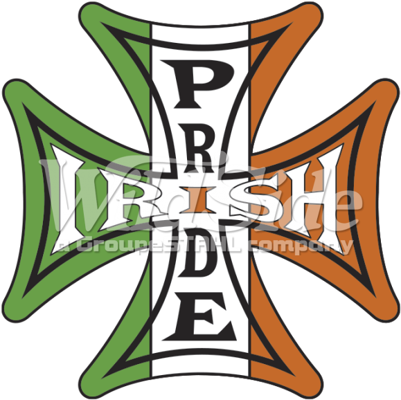 Irish Pride Iron Cross - Irish Pride Ireland Flag Iron Cross Motorcycle Biker (675x675)