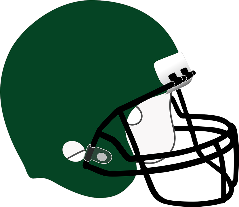 Smurf Clipart 22, Buy Clip Art - Green And Black Football Helmet (831x720)