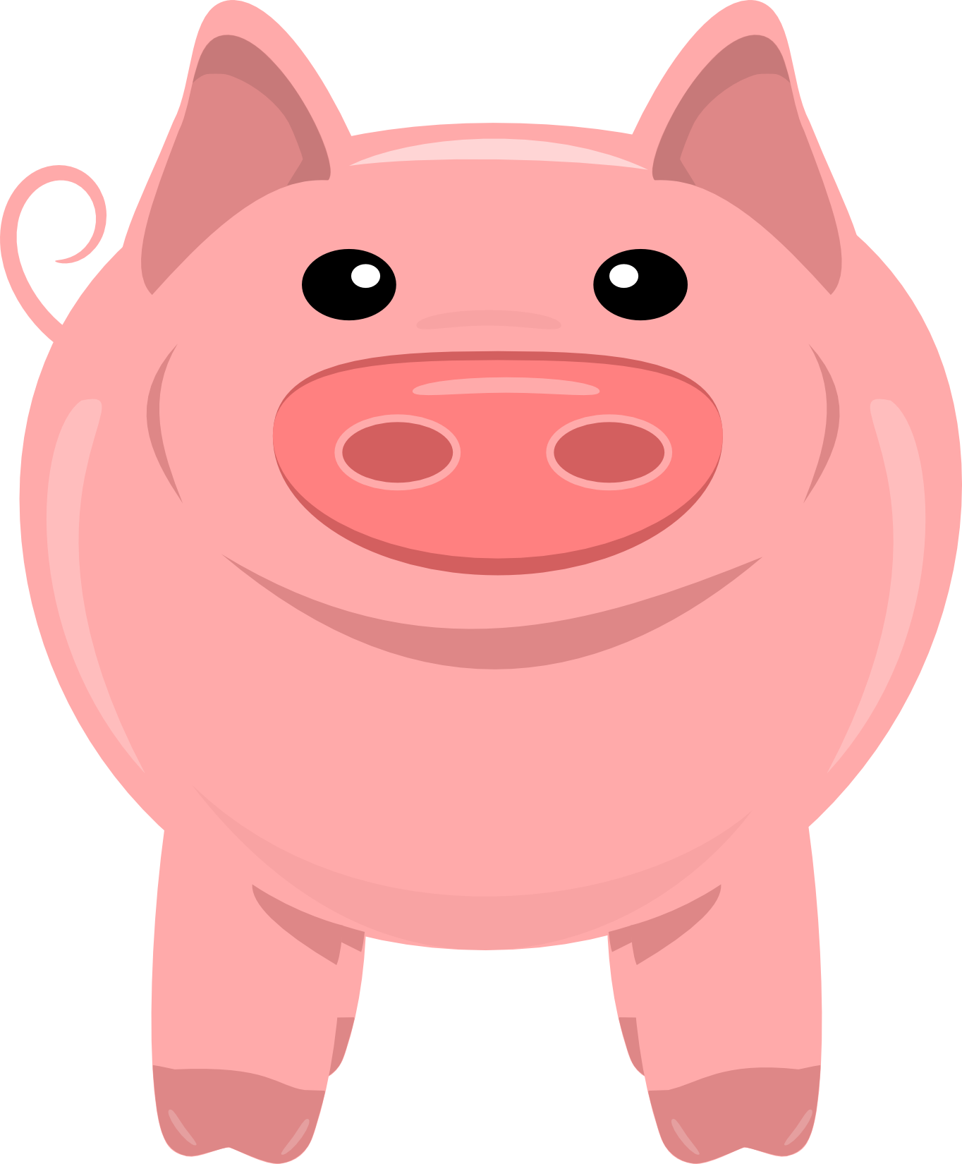 Pig Clipart Transparent - Pig Clipart Transparent Background (1364x1650)