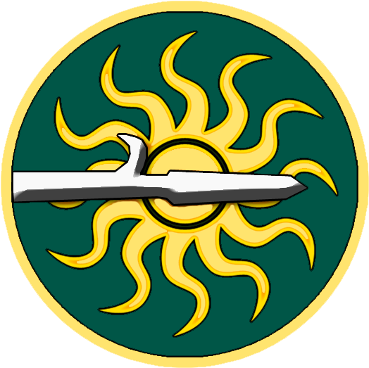 The Original Logo Of The 1909 Fianna Éireann, Featuring - Sun Black Background (547x552)